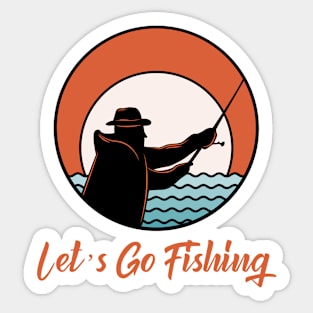 Lets Go Fishing Sticker